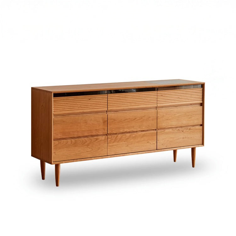 チェスト3段 タンス 引き出しがついたチェリー材使用した収納家具 hqx-6114