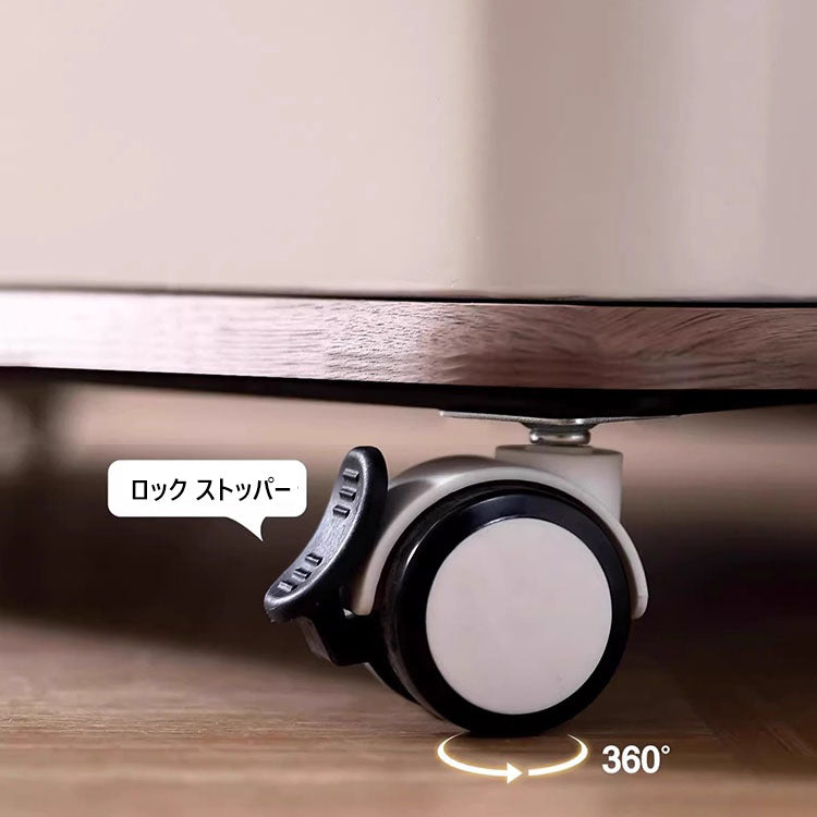 サイドテーブル セラミック天板 幅75cm 昇降式 キャスター付き fhrds-5738