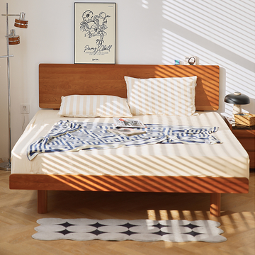 ヘッドボードフレーム ブラックチェリー材 天然木製ベッドhldmz-5853