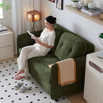 ソファ＋ベッドの2WAY仕様汚れに強いコーデュロイ生地張り　fbj-6326