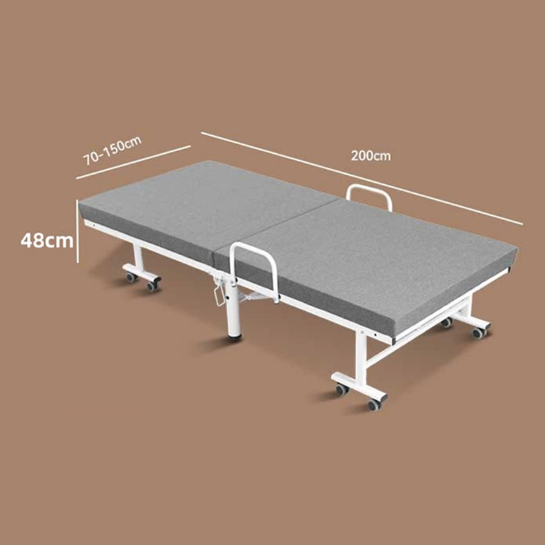 ベッドフレーム 綿麻 幅70〜150cm（7サイズ） 折りたたみ式 グレー fcsnm-1550