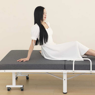 ベッドフレーム 綿麻 幅70〜150cm（7サイズ） 折りたたみ式 グレー fcsnm-1550