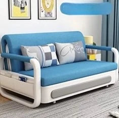 モダンデザインの綿麻ソファー - 無垢材フレーム & PUレザー製、収納付きの快適リビング必需品！ fdh-4760