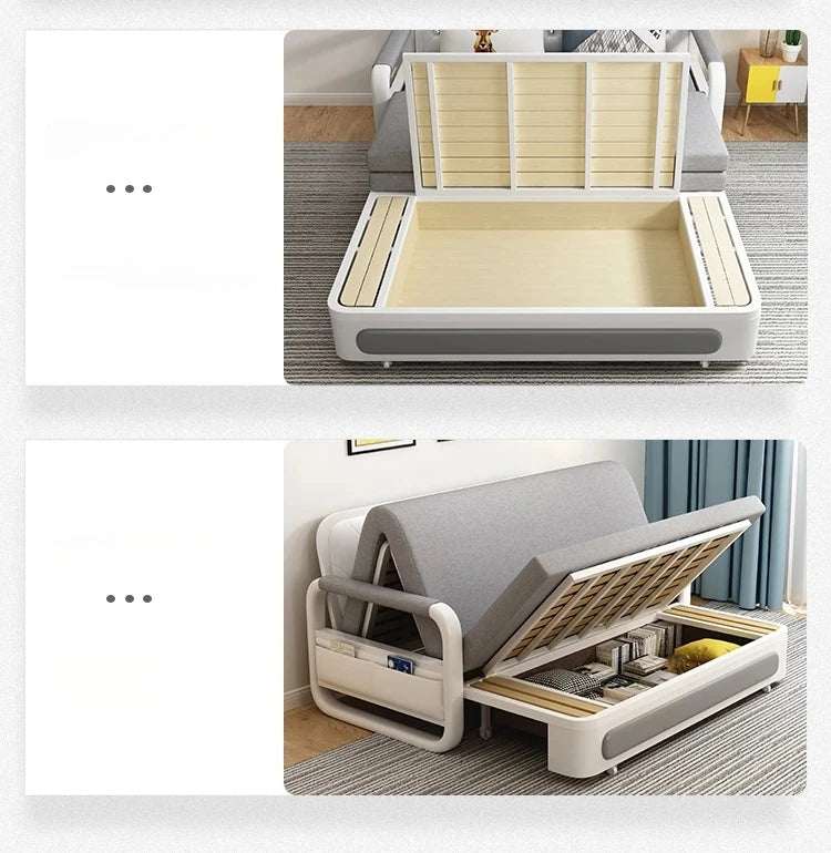 モダンデザインの綿麻ソファー - 無垢材フレーム & PUレザー製、収納付きの快適リビング必需品！ fdh-4760