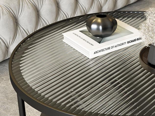 センターテーブル ガラス天板 おしゃれモダンリゾートホテル風 fel-1954