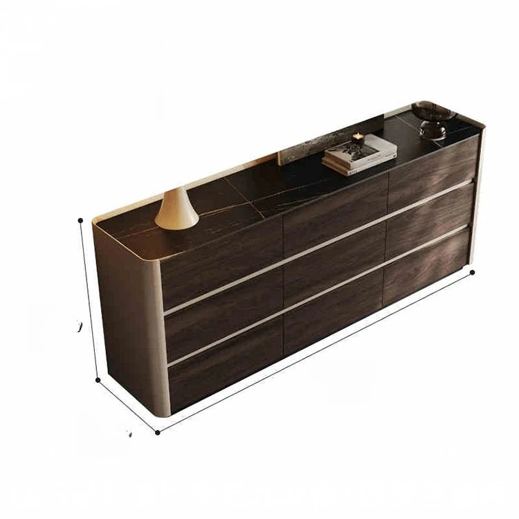 モダンデザインキャビネット - 多層板・セラミック・PUレザー仕上げ - スタイリッシュな収納ソリューション fhx-4572