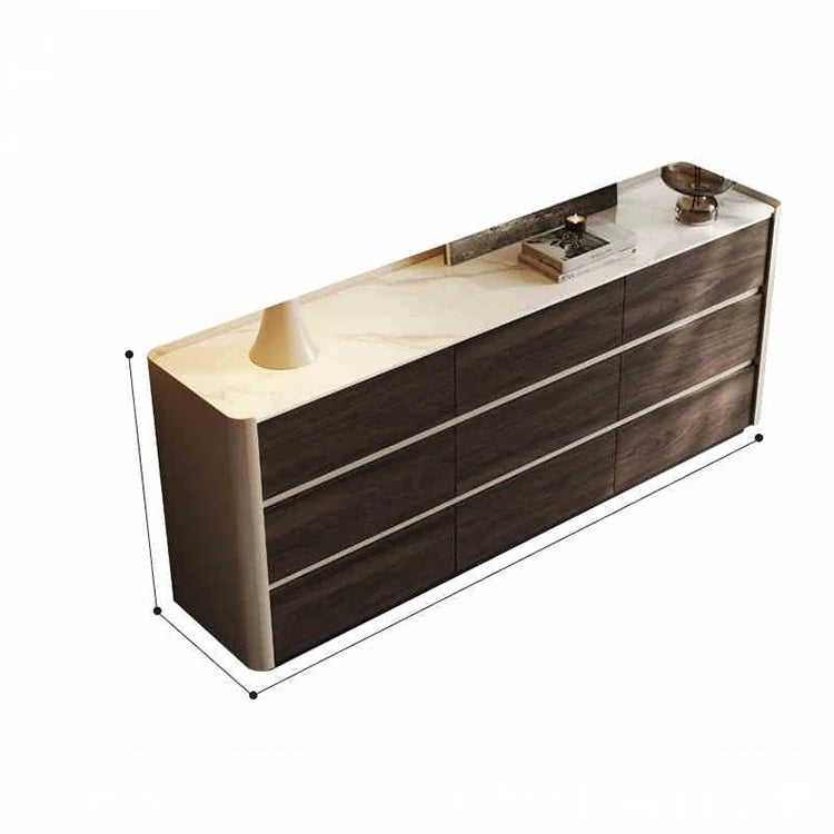 モダンデザインキャビネット - 多層板・セラミック・PUレザー仕上げ - スタイリッシュな収納ソリューション fhx-4572