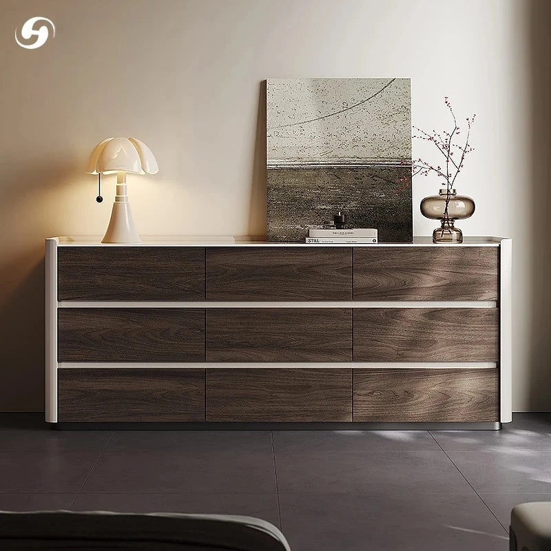 モダンデザインキャビネット - 多層板・セラミック・PUレザー仕上げ - スタイリッシュな収納ソリューション fhx-4572