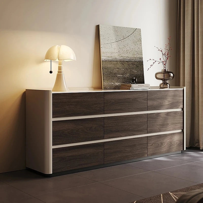 モダンデザインキャビネット - 多層板・セラミック・PUレザー仕上げ - スタイリッシュな収納ソリューション fhx-4572