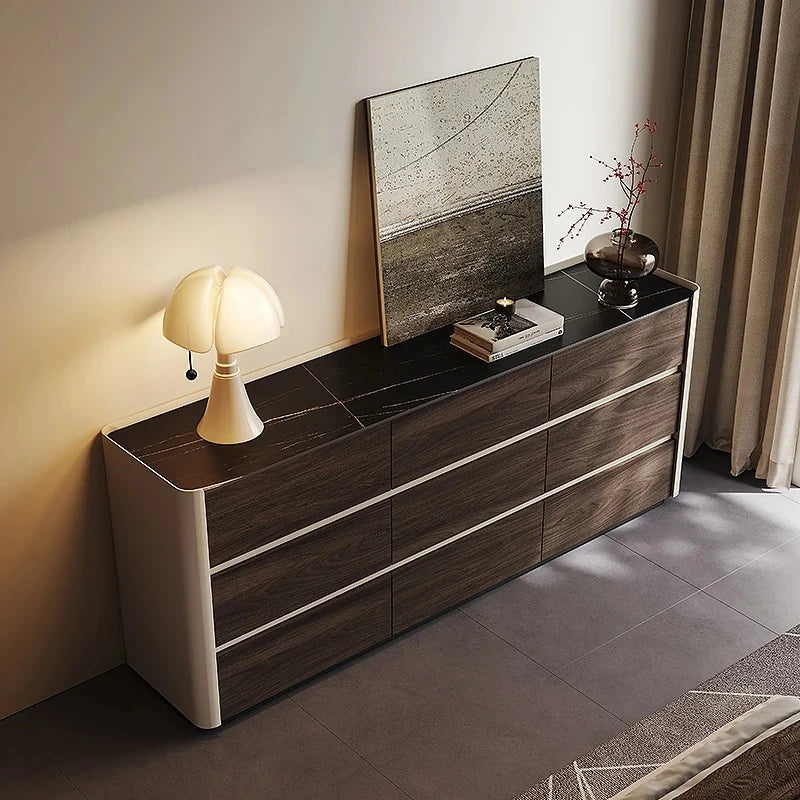 モダンデザインキャビネット - 多層板・セラミック・PUレザー仕上げ - スタイリッシュな収納ソリューション fhx-4572