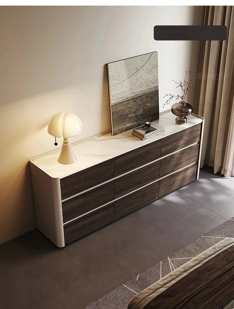 モダンデザインキャビネット - 多層板・セラミック・PUレザー仕上げ - スタイリッシュな収納ソリューション fhx-4572