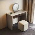 洗練されたデザインの化粧台 - 多層板・セラミック・合成皮革製のモダンスタイル 収納付きコンソールテーブル fhx-4575