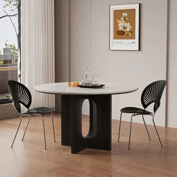 セラミック製ダイニングラウンド丸テーブル　fjj-6441