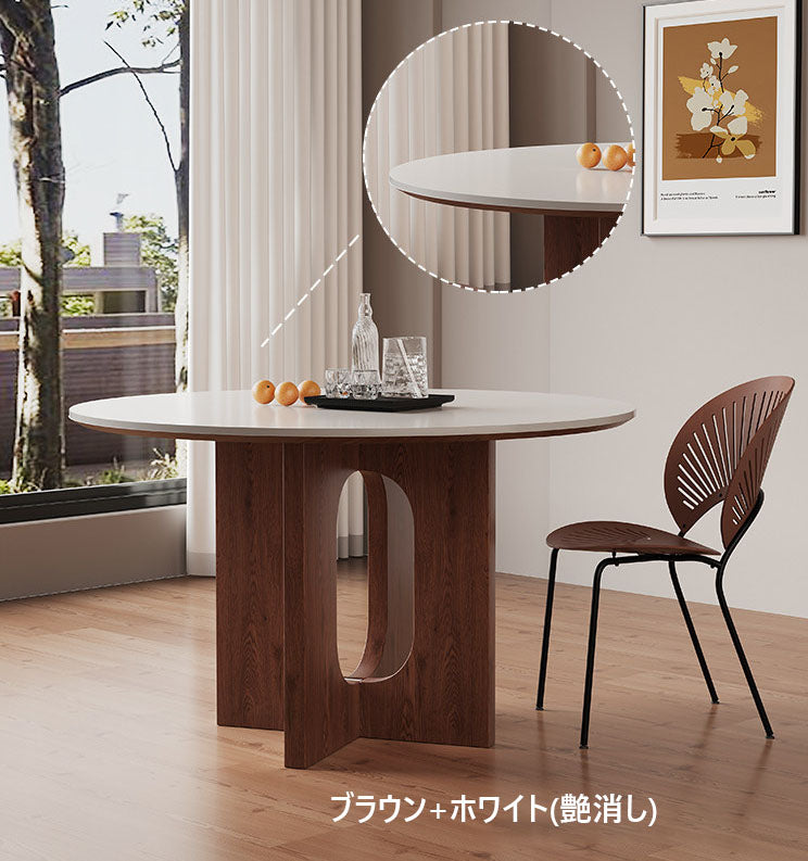 53271 ¥13999→¥12049 美品！！テーブル セラミック製ダイニングラウンド丸テーブル fjj-6441