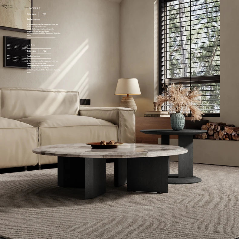 天然大理石材使用　コーヒーテーブル モダンデザインセンターテーブル | fkb-4377