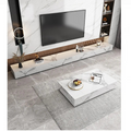 セラミックパイン製のスタイリッシュなテレビ台・コーヒーテーブルセット - モダンインテリアに最適 flsd-5184