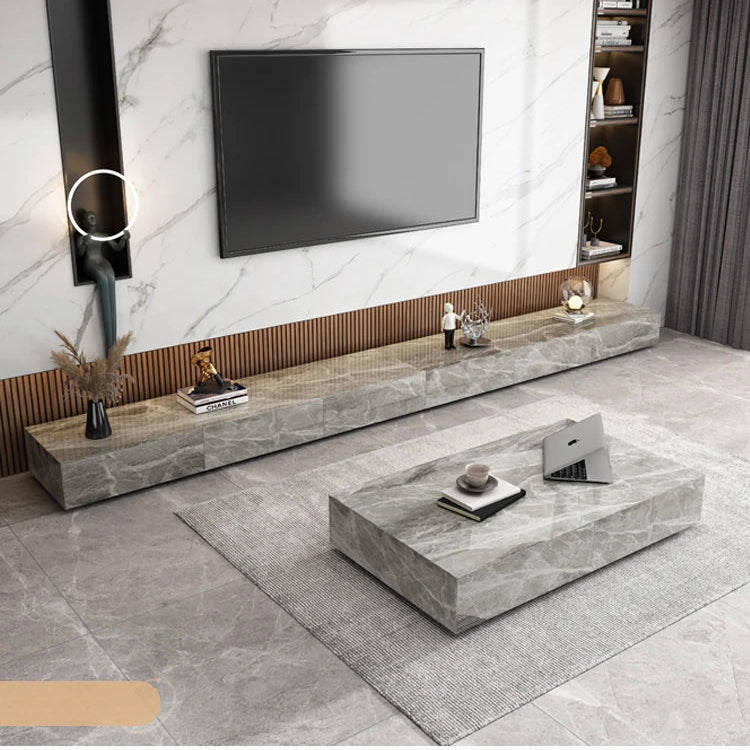 セラミックパイン製のスタイリッシュなテレビ台・コーヒーテーブルセット - モダンインテリアに最適 flsd-5184