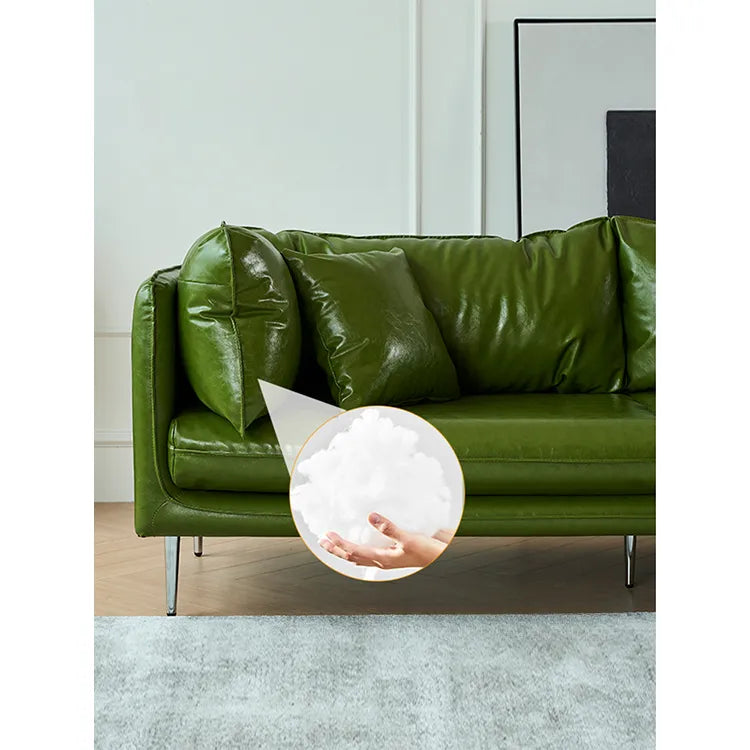 ソファー グリーン ライトブラウン 無垢材 シリコンフィル 合皮 fmdgz-3728