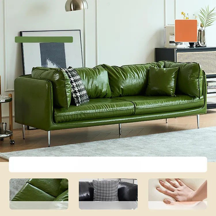 ソファー グリーン ライトブラウン 無垢材 シリコンフィル 合皮 fmdgz-3728