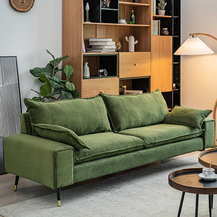 ソファー グリーン ベージュ 無垢材 コーデュロイ fmdgz-3749