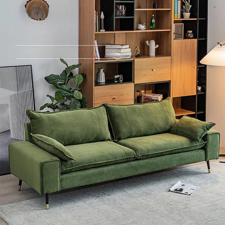 ソファー グリーン ベージュ 無垢材 コーデュロイ fmdgz-3749