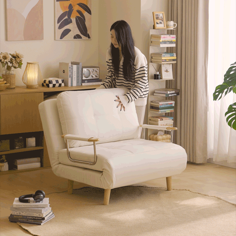 ソファ一人掛けソファ合皮ペット対応生地使用折り畳みソファベッドfmgj-6330