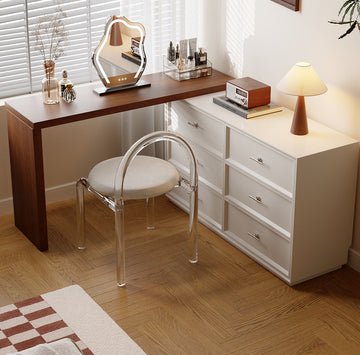 化粧台 鏡台　ドレッサー　延長式デスク　チェスト付き　ミラー別販売　fmgj-7228