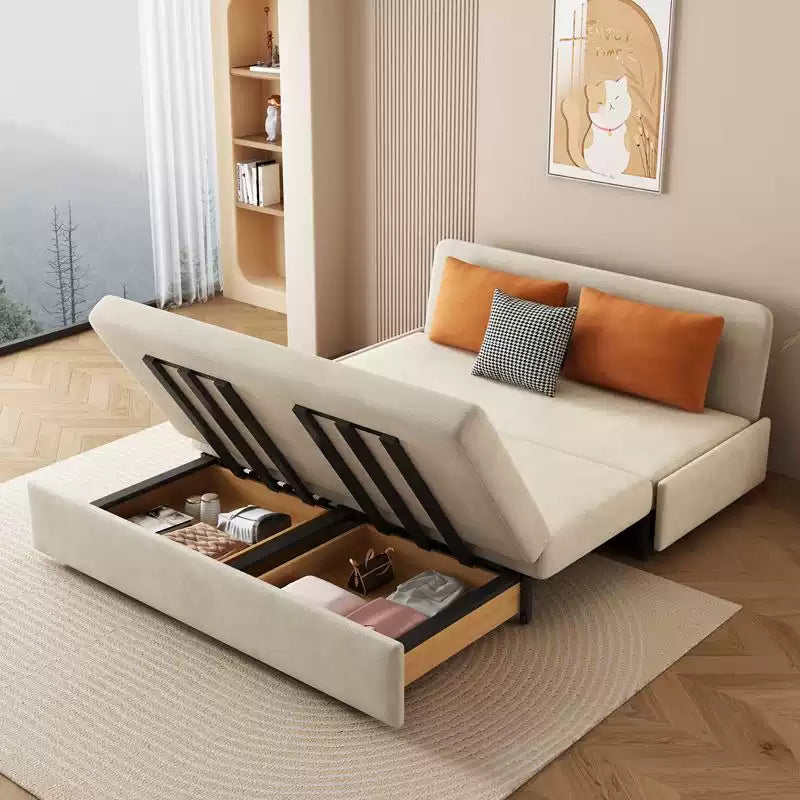 ソファーベッド 収納付き ソファベッド ダブル 2人掛け ソファ 折りたたみfms-1843