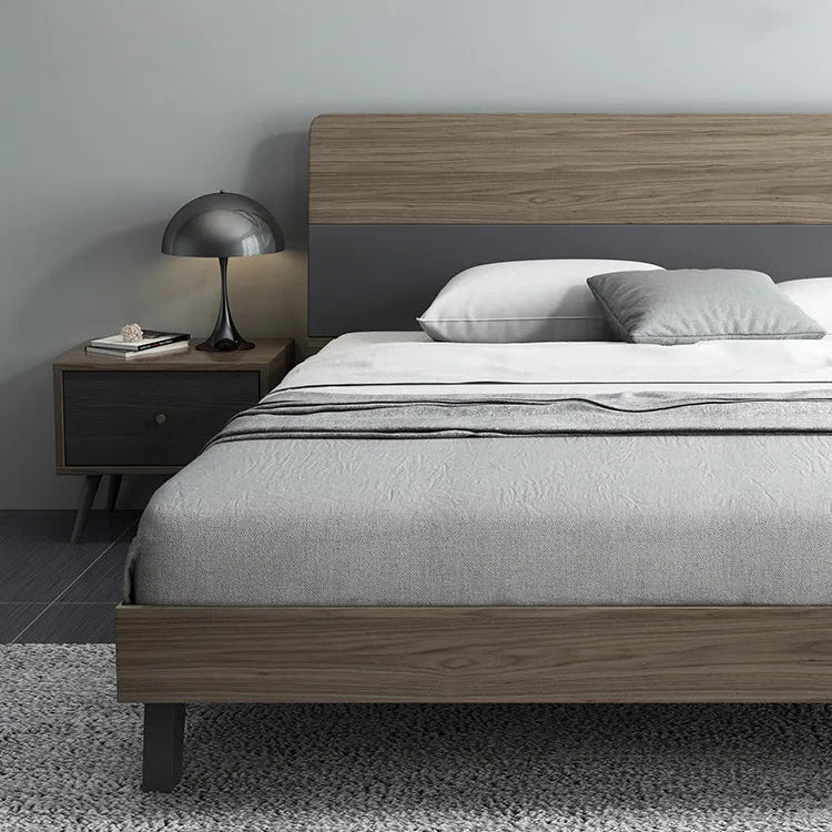 ベッド ブラウン/グレー 無垢材 パイン foyhc-3386