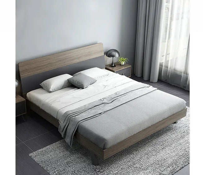 ベッド ブラウン/グレー 無垢材 パイン foyhc-3386