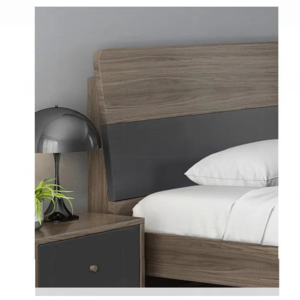 ベッド ブラウン/グレー 無垢材 パイン foyhc-3386