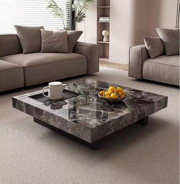 リビングローテーブル　センターテーブル　セラミック製天板耐久性抜群　おしゃれな大理石調仕上げ。fplk-5022