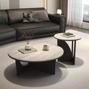 リビングテーブル　セラミック天板ローテーブル　fqg-6554-2