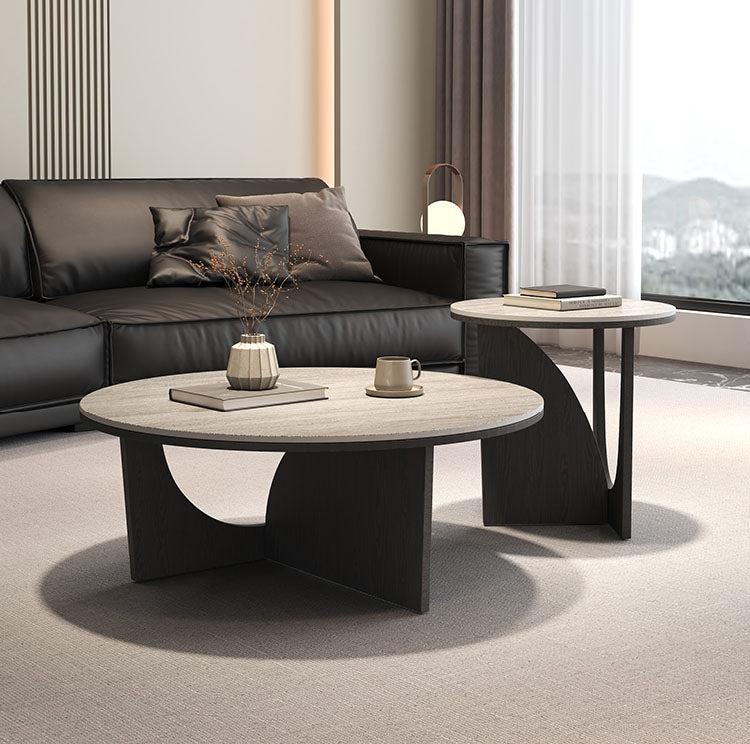 リビングテーブル　セラミック天板ローテーブル　fqg-6554-2