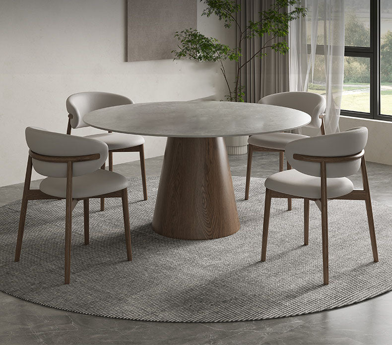 ラウンドテーブル　モダン丸テーブル　ダイニングテーブル　カフェ家具　fsm-315-BN