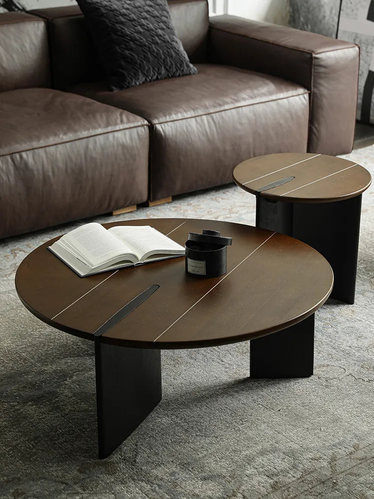 センターテーブル ナチュラル ライトブラウン ブラック オーク fsz-3302