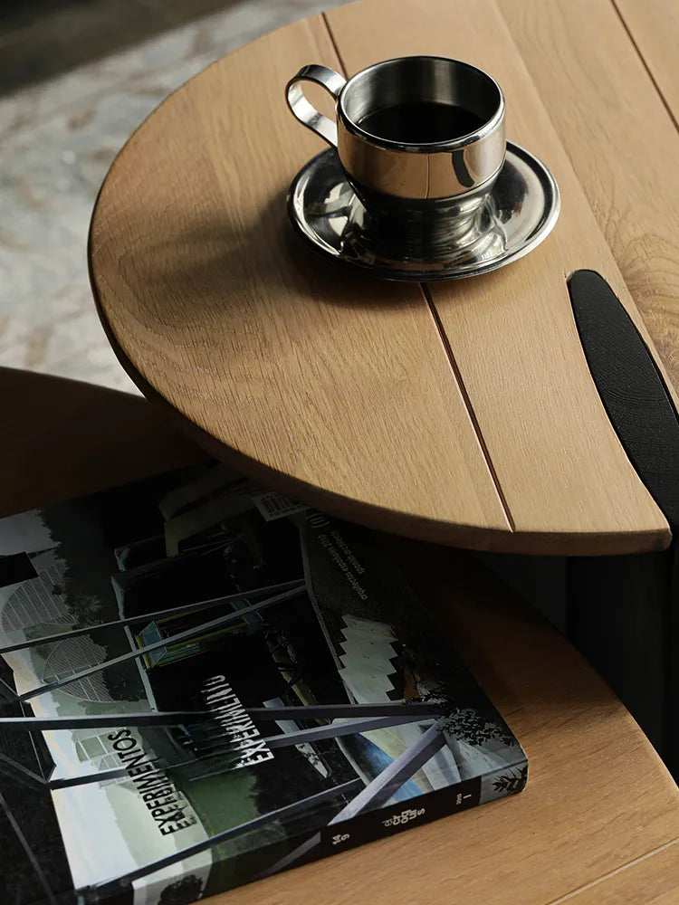 センターテーブル ナチュラル ライトブラウン ブラック オーク fsz-3302