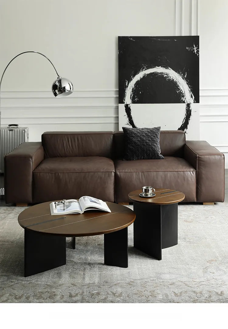 センターテーブル ナチュラル ライトブラウン ブラック オーク fsz-3302