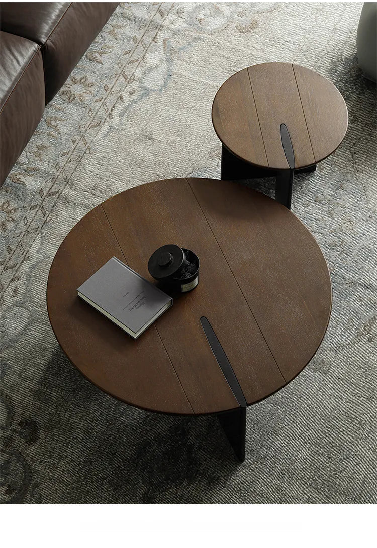 センターテーブル ナチュラル ライトブラウン ブラック オーク fsz-3302