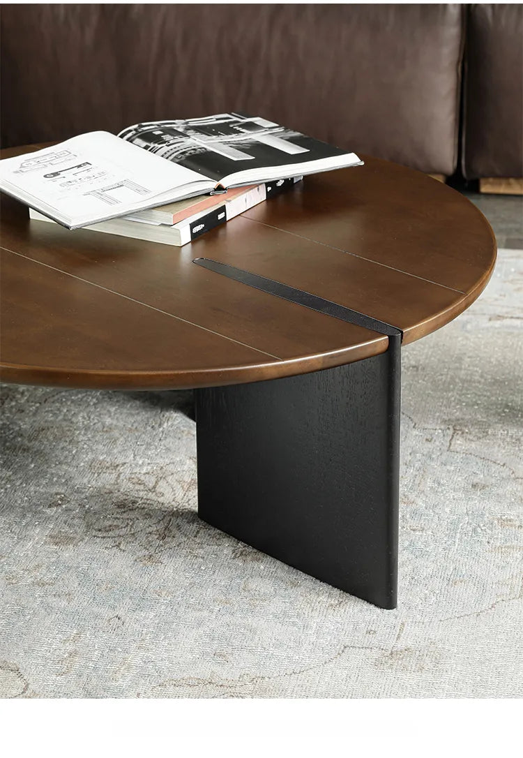 センターテーブル ナチュラル ライトブラウン ブラック オーク fsz-3302