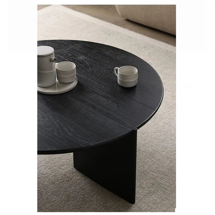 センターテーブル ナチュラル ライトブラウン ブラック オーク fsz-3302