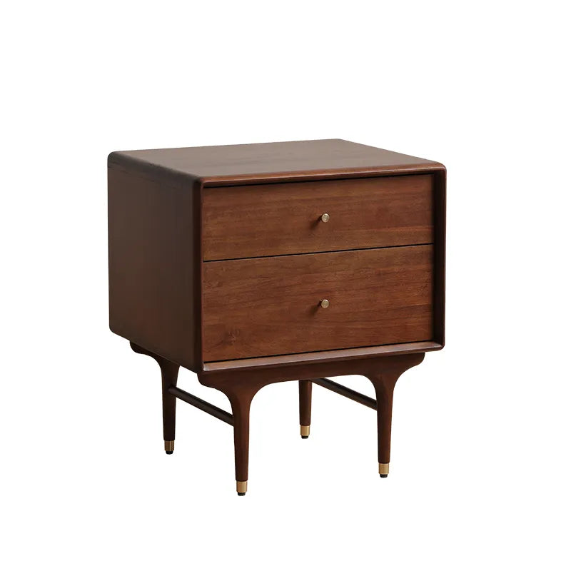 ナイトテーブル ライトブラウン ブラウン ブラック 無垢材 fsz-3305