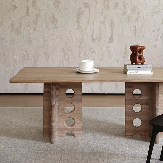 テーブル ナチュラル ダークグレー ブラック オーク fsz-3314