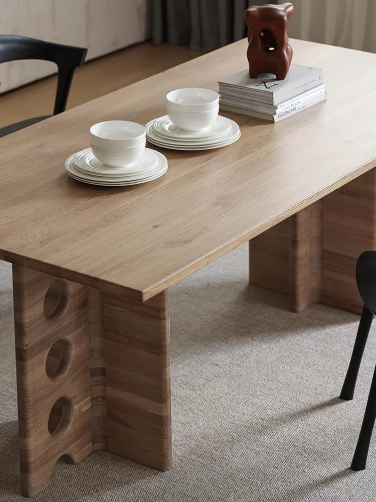 テーブル ナチュラル ダークグレー ブラック オーク fsz-3314