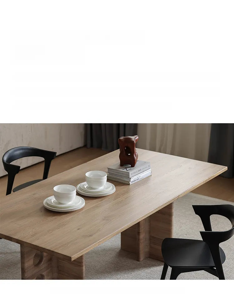 テーブル ナチュラル ダークグレー ブラック オーク fsz-3314