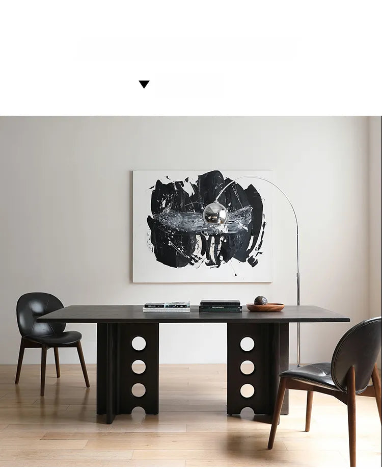 テーブル ナチュラル ダークグレー ブラック オーク fsz-3314