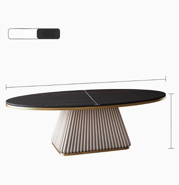 モダンセラミックセンターテーブル｜合成皮革ベース・エレガントデザイン・リビングルームに最適【送料無料】 fxmj-3057