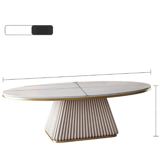 モダンセラミックセンターテーブル｜合成皮革ベース・エレガントデザイン・リビングルームに最適【送料無料】 fxmj-3057