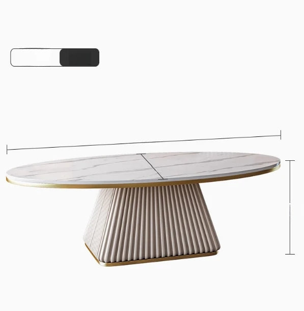 モダンセラミックセンターテーブル｜合成皮革ベース・エレガントデザイン・リビングルームに最適【送料無料】 fxmj-3057