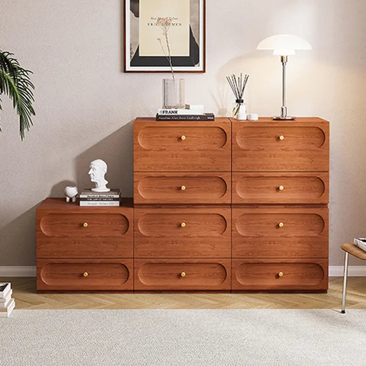 組み合わせレイアウト自由　重厚感あふれる無垢材キャビネットチェスト収納｜ fyf-2224